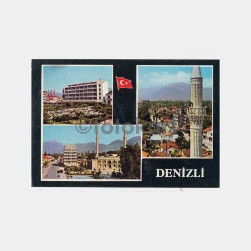 1980 Denizli 3 Görünüş Kartpostal