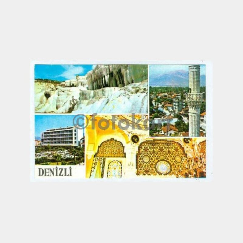 1970 Denizli Muhtelif Görünüş Kartpostal