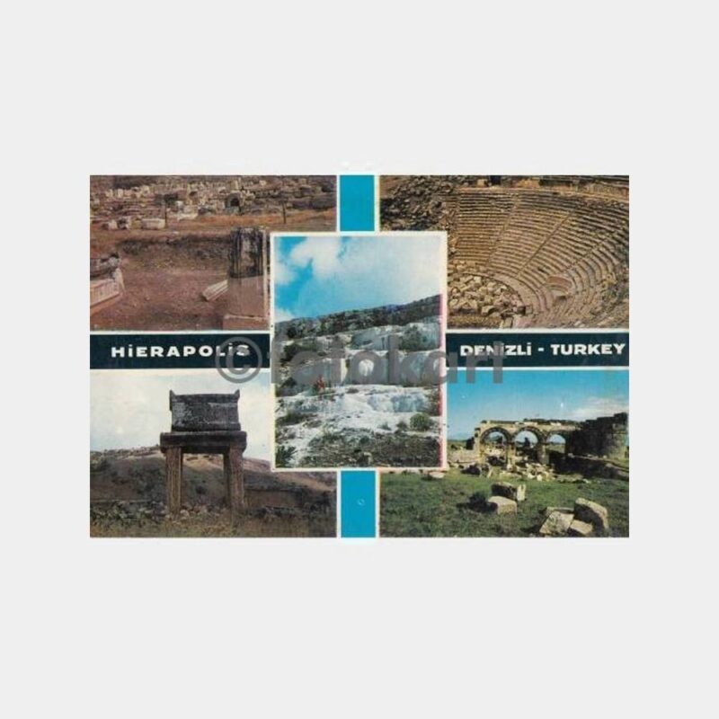 1970 Denizli Hierapolis 4 Görünüş Kartpostal
