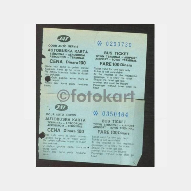 Jat Havayolları 2 Adet Otobüs Bileti