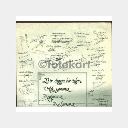 Sivas 4 Eylül Lisesi 1950-1960 Mezun İmza Kartonu