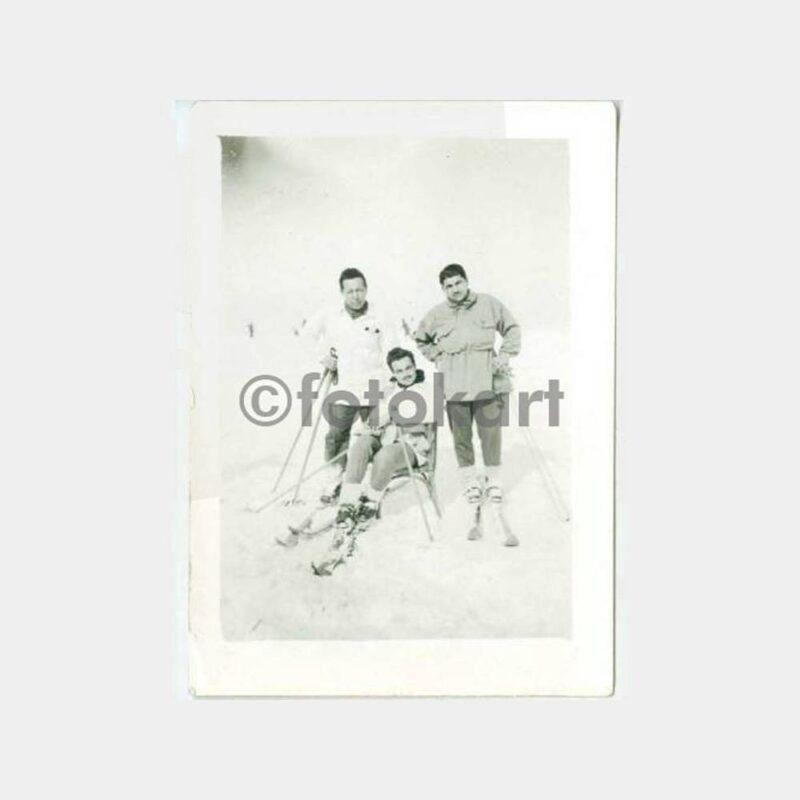 1950 Sivas Dikimevi Kayakçıları 4 Adet Fotoğraf
