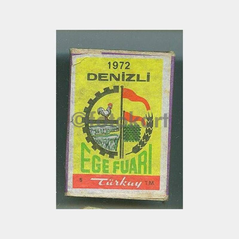 1972 Denizli Ege Fuarı Konulu Kibrit Kutusu