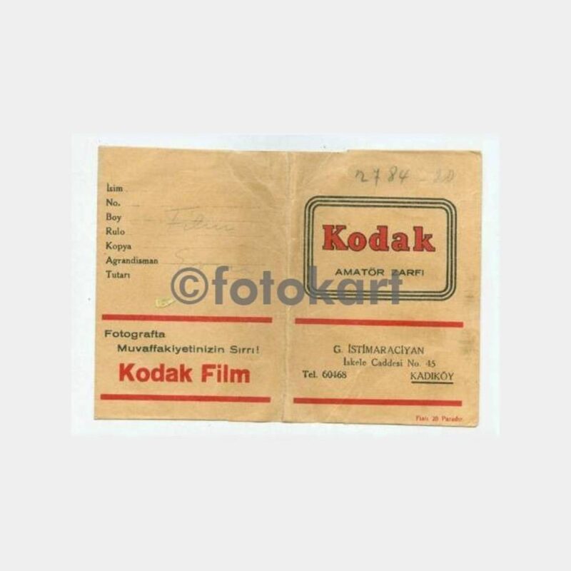 1933 Kodak Fotoğraf Saklama Zarfı