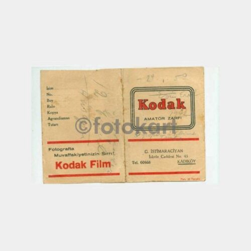 1940 Kodak Kadıköy İstimaraciyan Fotoğraf Saklama Zarfı