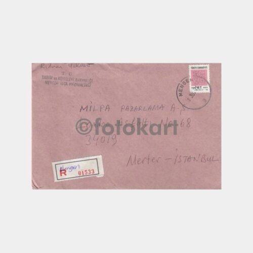 2001 Bolu Mengen Posta Damgalı Zarf