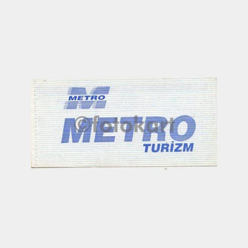 2000 Yılı Metro Turizm Eski Otobüs Bileti