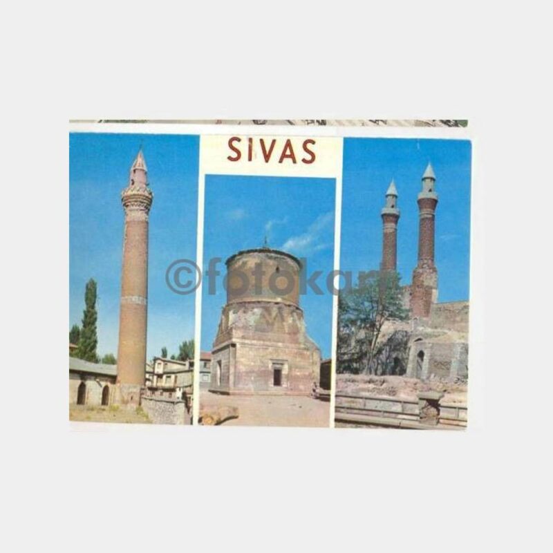 Sivas Minareler Görünüş Kartpostal