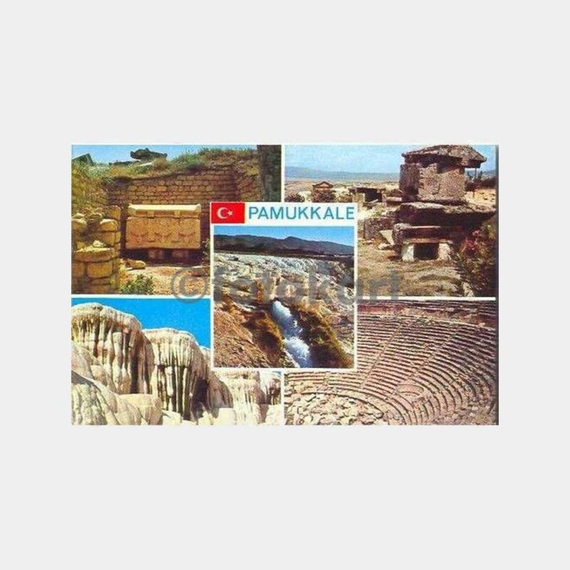 Denizli Pamukkale Muhtelif Görünüşler Kartpostal