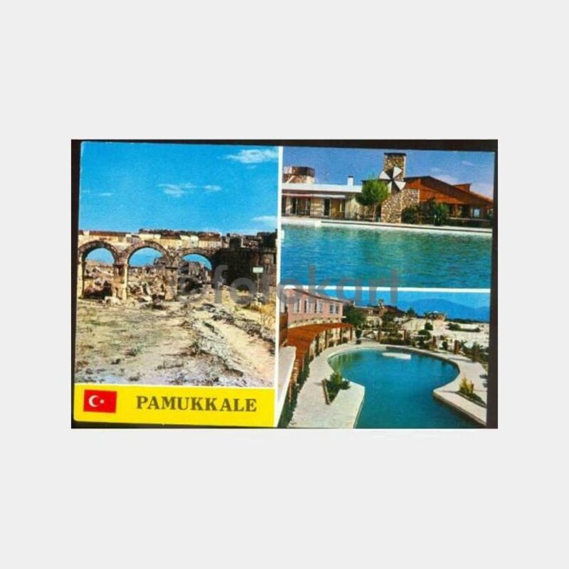 1968 Denizli Pamukkale Görünüş Kartpostal