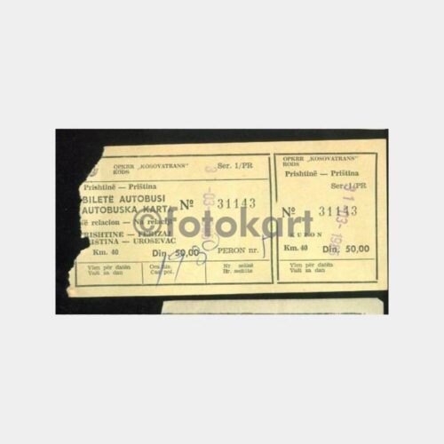 1985 Priştine Otobüs Bileti