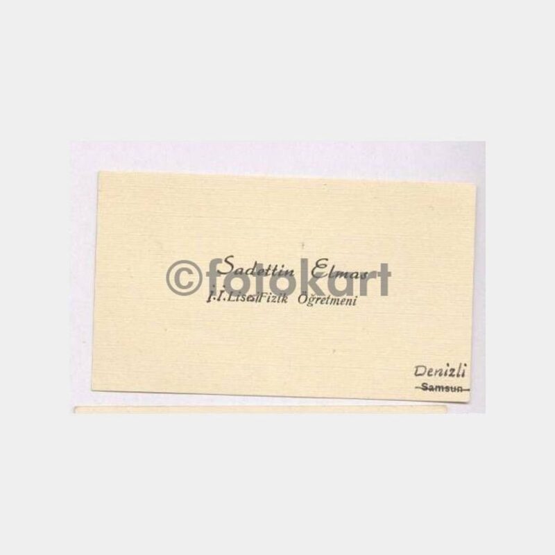 Denizli Sadettin Elmas Fizik Öğretmeni Kartvizit
