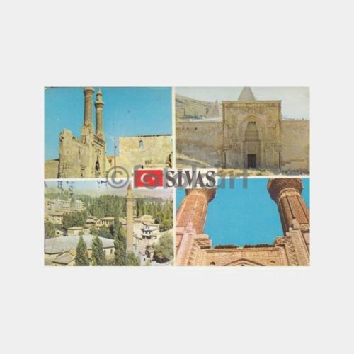 1977 Sivas 4 Değişik Görünüş Kartpostal