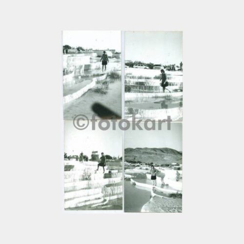 1975 Denizli Pamukkale Traverten 4 Adet Fotoğraf