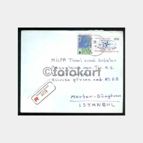 1999 Yenişehir Denizli Damgalı Taahhütlü Zarf