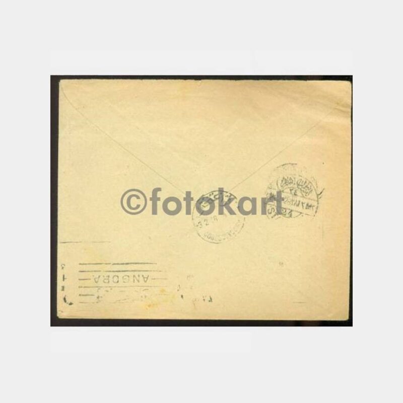 1928 Akşehir Ankara Varışlı Damgalı Zarf - Görsel 2
