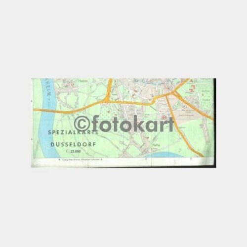 1974 Almanya Düsseldorf Şehir Haritası