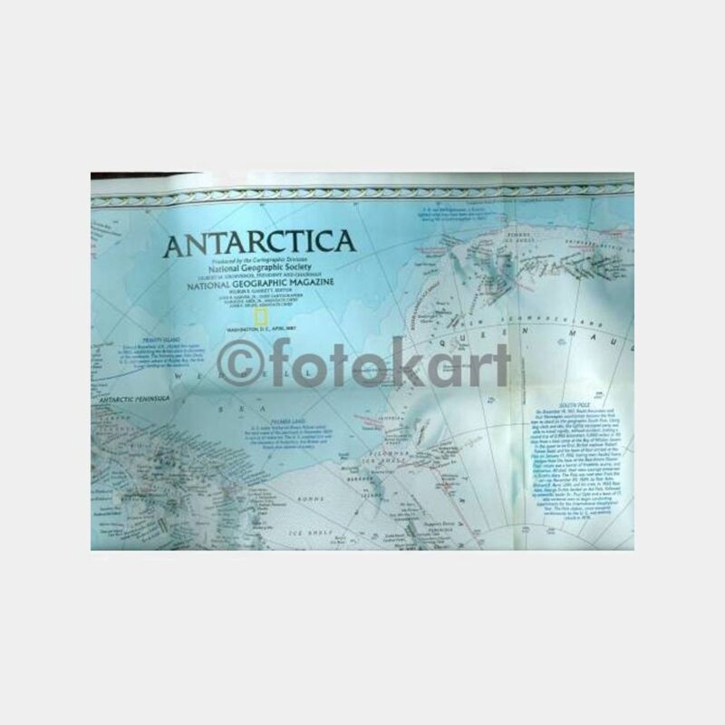 1987 Antarktika Haritası ve Deniz Aslanları