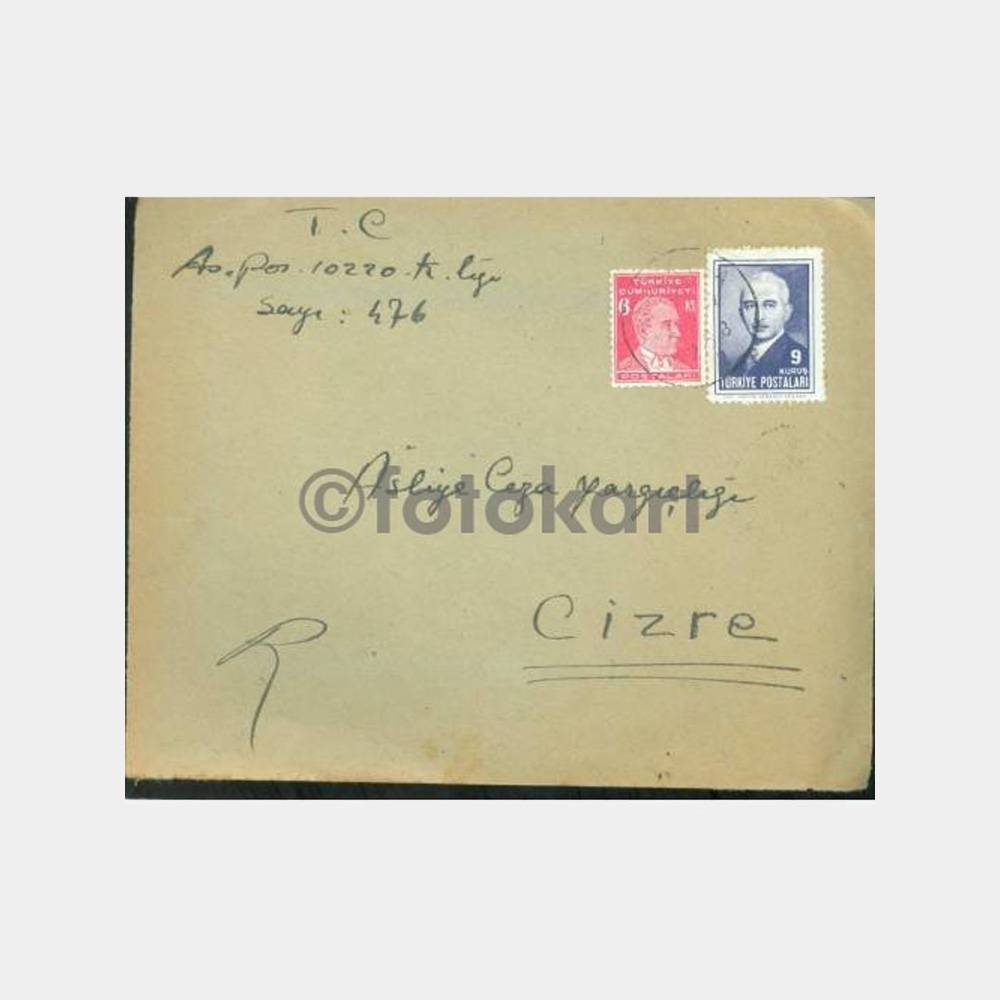 1947 Askeri Posta H.Damgalı Zarf