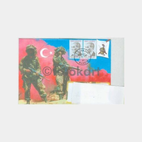 2001 Asker ve Ordu Temalı Posta Damgalı Zarf