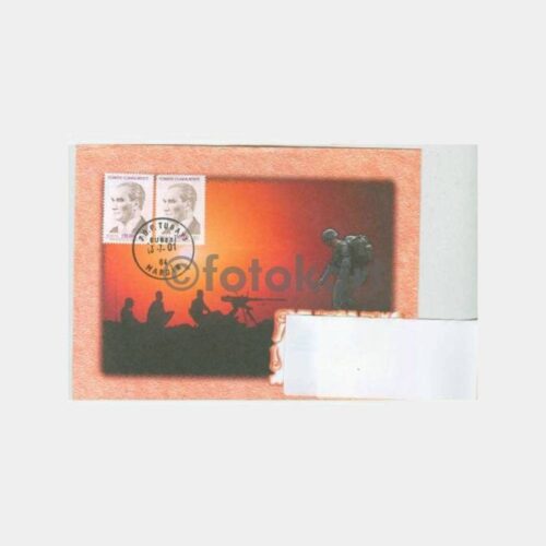 2001 Asker ve Ordu Temalı Posta Damgalı Zarf