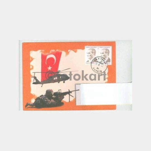 2001 Asker ve Ordu Temalı Posta Damgalı Zarf