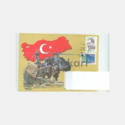 2001 Asker ve Ordu Temalı Posta Damgalı Zarf