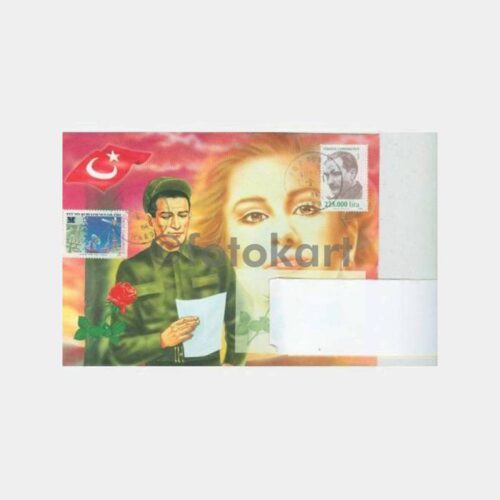 2001 Asker ve Ordu Temalı Posta Damgalı Zarf