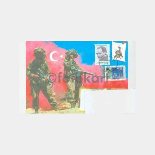 2001 Asker ve Ordu Temalı Posta Damgalı Zarf