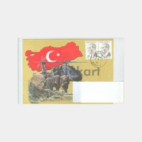 2001 Asker ve Ordu Temalı Posta Damgalı Zarf