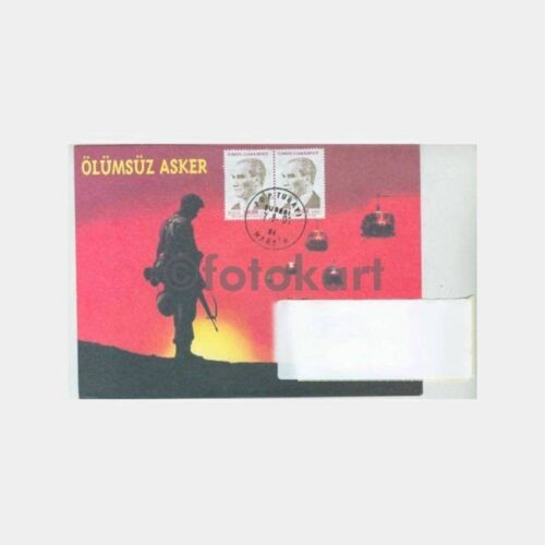 2001 Asker ve Ordu Temalı Posta Damgalı Zarf