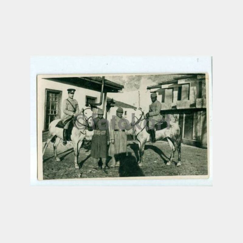 1930 Atlı Asker ve Subay Konulu Fotoğraf
