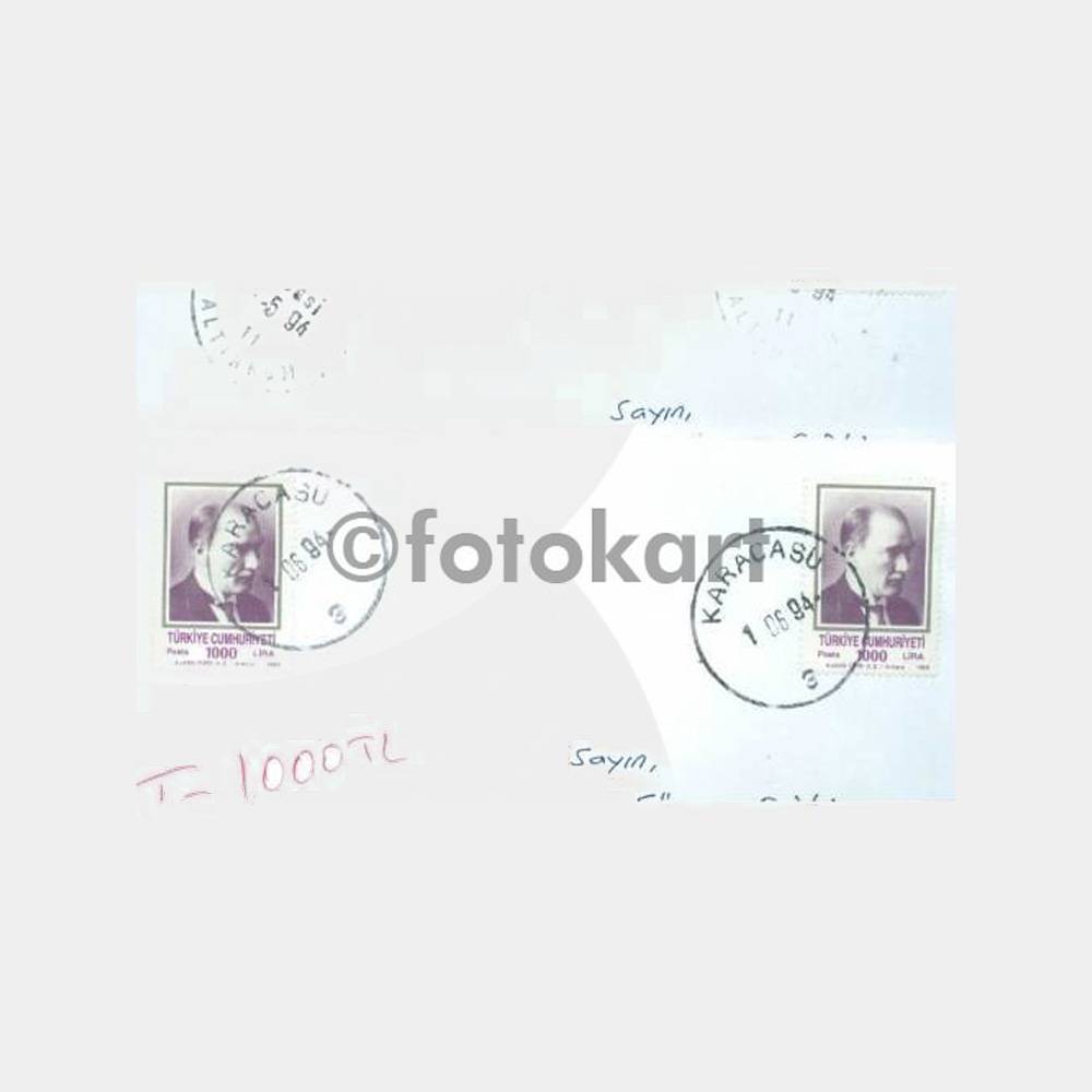 1994 Aydın Karacasu Posta Damgalı Zarf