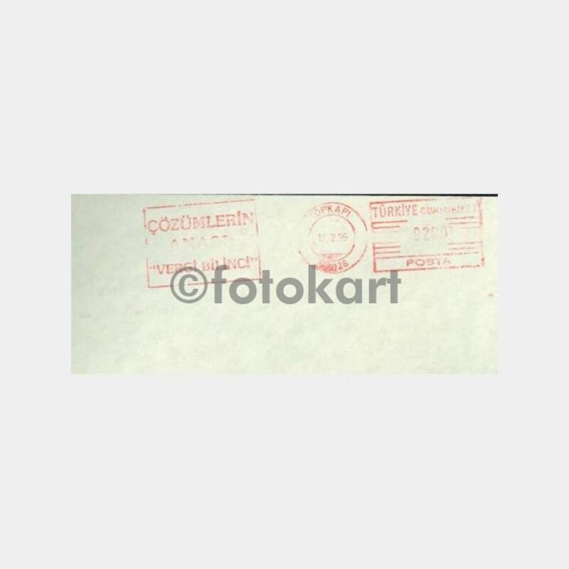 1995 Çözümlerin Anası Vergi Bilinci Damgalı Zarf