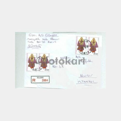 2001 Elazığ Posta Damgalı Zarf