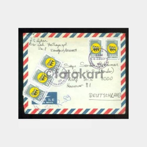 1986 Ankara Erler Mahallesi Damgalı Zarf