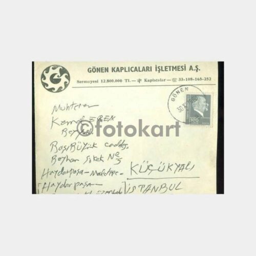 1976 Gönen Kaplıcaları Damgalı Zarf