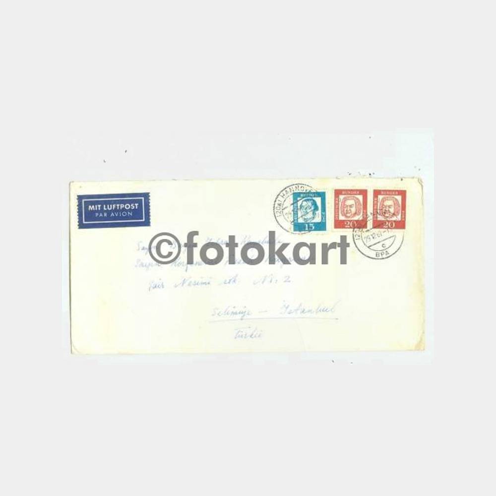 1967 Hannover Posta Damgalı Zarf