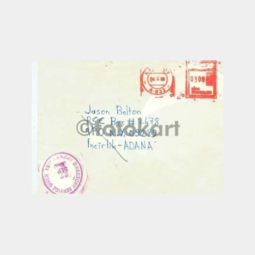 1999 Adana İncirlik ABD Üssü Damgalı Zarf