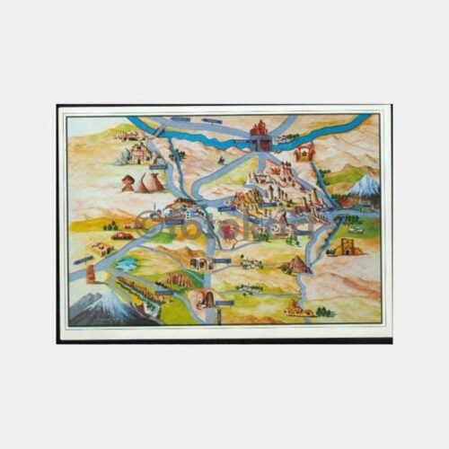 1990 Kapadokya Harita Görünüş Kartpostal