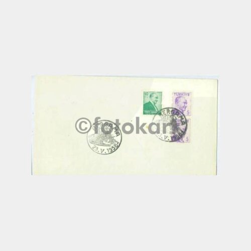 1958 Bergama Kermes FDC Damgalı Zarf