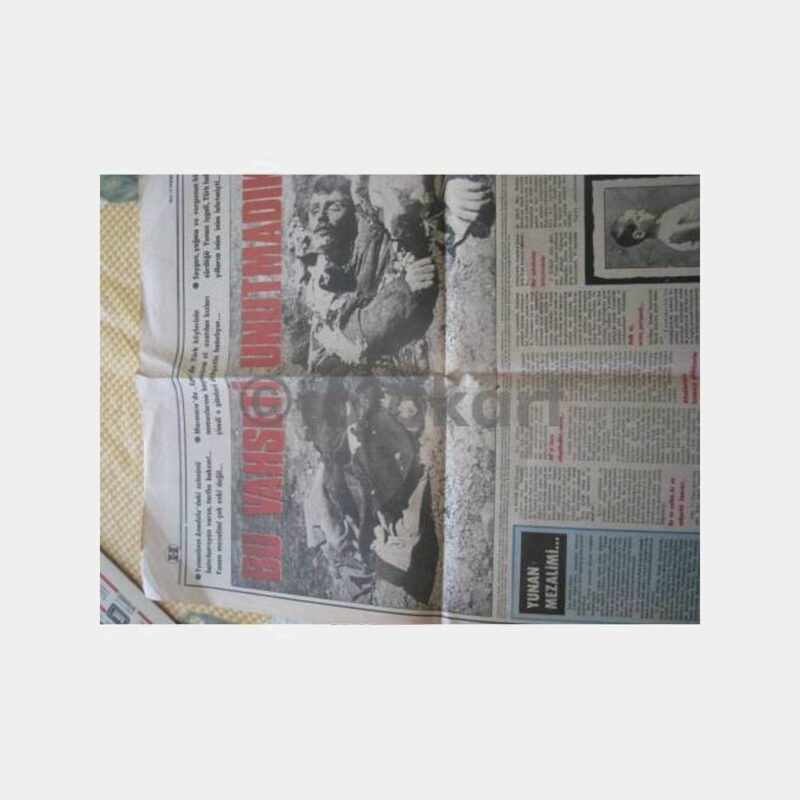 1974 Hürriyet Gazetesi Yavru Vatan Kıbrıs Harita Sayfası - Görsel 2