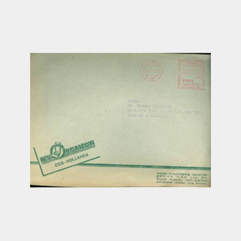 1962 Medika İlaç Ltd Şti Hollanda Mektup Zarfı