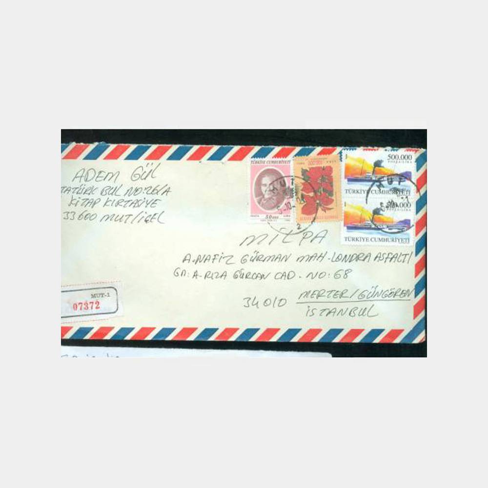 2001 Mut Posta Damgalı Zarf