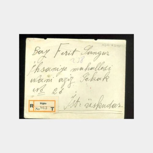 1951 Niğde Posta Damgalı Zarf