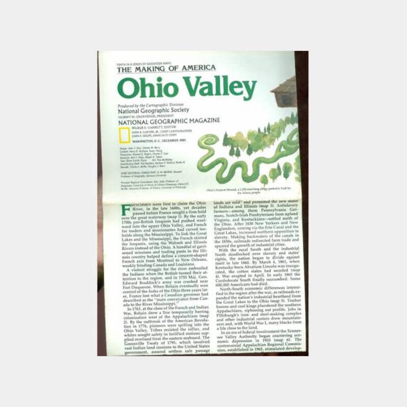 1987 ABD Ohio Valley Haritası