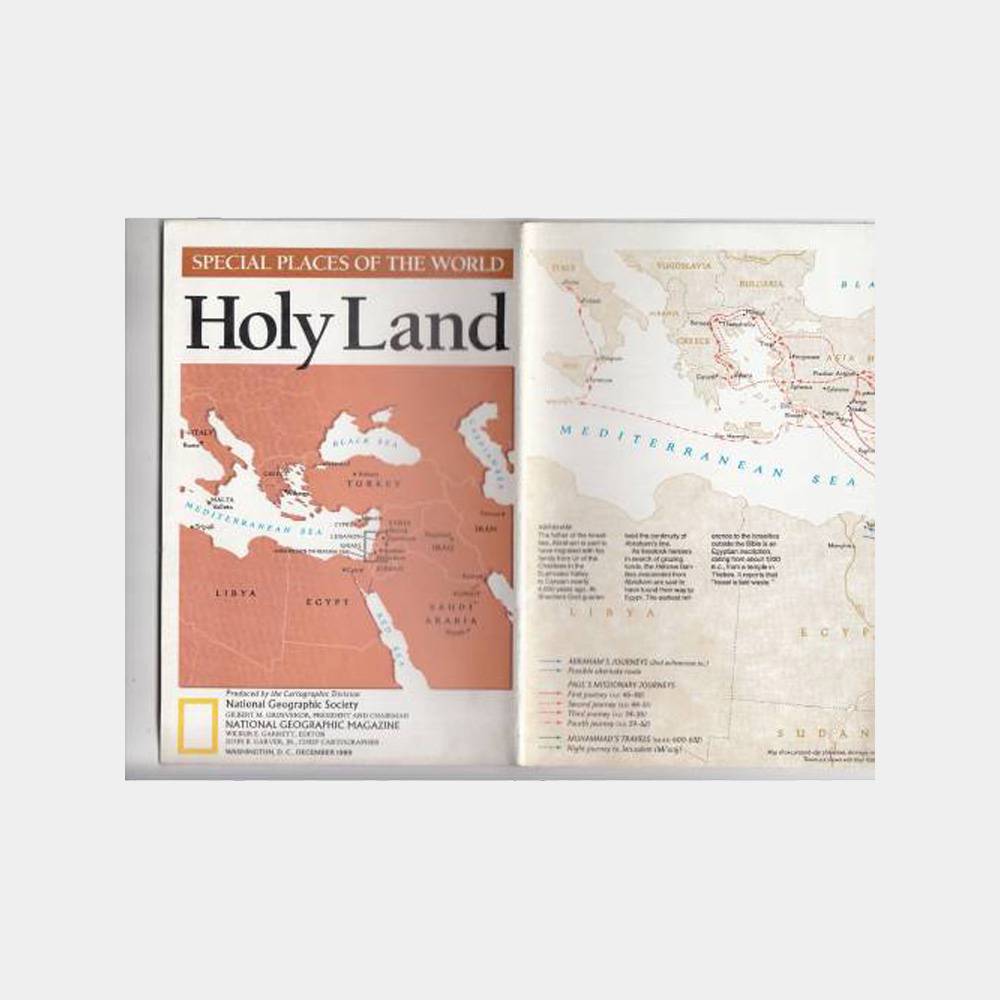 National Geographic - Ortadoğu Kutsal Topraklar Haritası