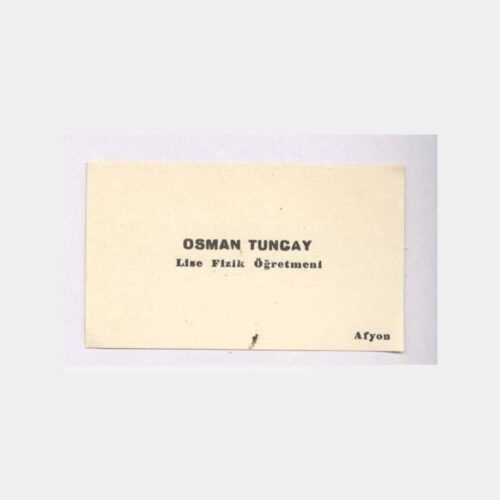 Afyon Lisesi Fizik Öğretmeni Kartvizit