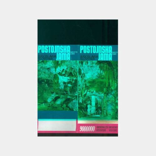 Yugoslavya Postanja Mağarası Broşür Haritası