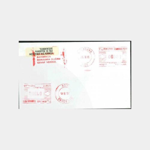 1985 Sayım Sorularına Flam Damgalı Zarf